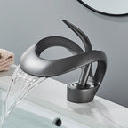 Waterfall Basin Faucet Single Handle Solid Brass