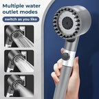 High-Pressure Filtered Shower Head with Handheld, 3 Spray Modes and 1.5 M Hose for Hard Water