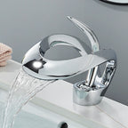 Waterfall Basin Faucet Single Handle Solid Brass