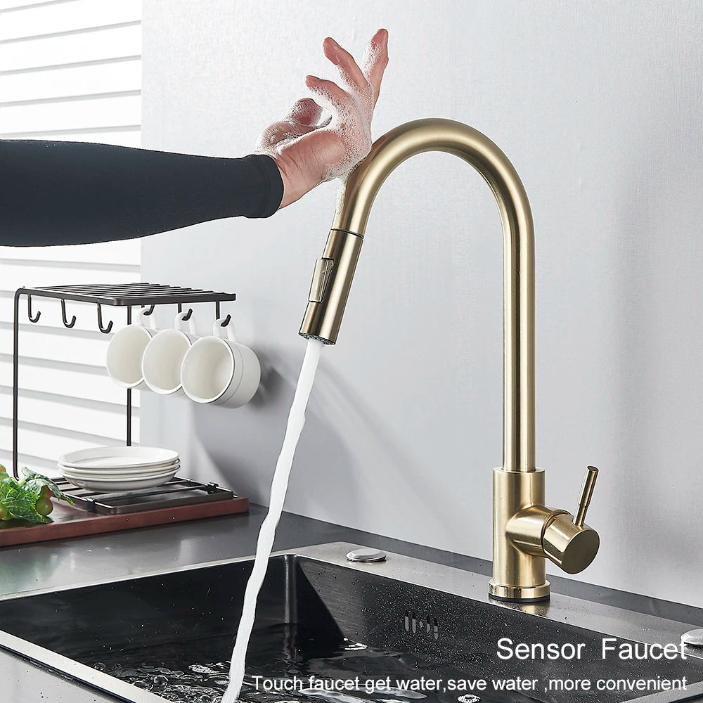 Pull-Down Touch Kitchen Faucet, Single Handle
