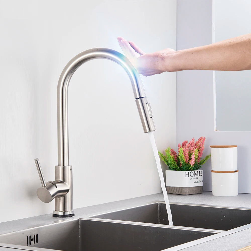 Pull-Down Touch Kitchen Faucet, Single Handle