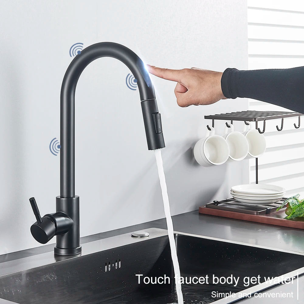 Pull-Down Touch Kitchen Faucet, Single Handle