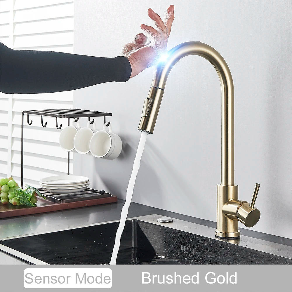 Pull-Down Touch Kitchen Faucet, Single Handle