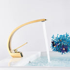 Single-Hole Basin Mixer Tap, Solid Brass Deck-Mounted in Matte Black