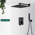 Concealed Rain and Waterfall Shower System with Tub Spout