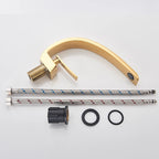 Single-Hole Basin Mixer Tap, Solid Brass Deck-Mounted in Matte Black