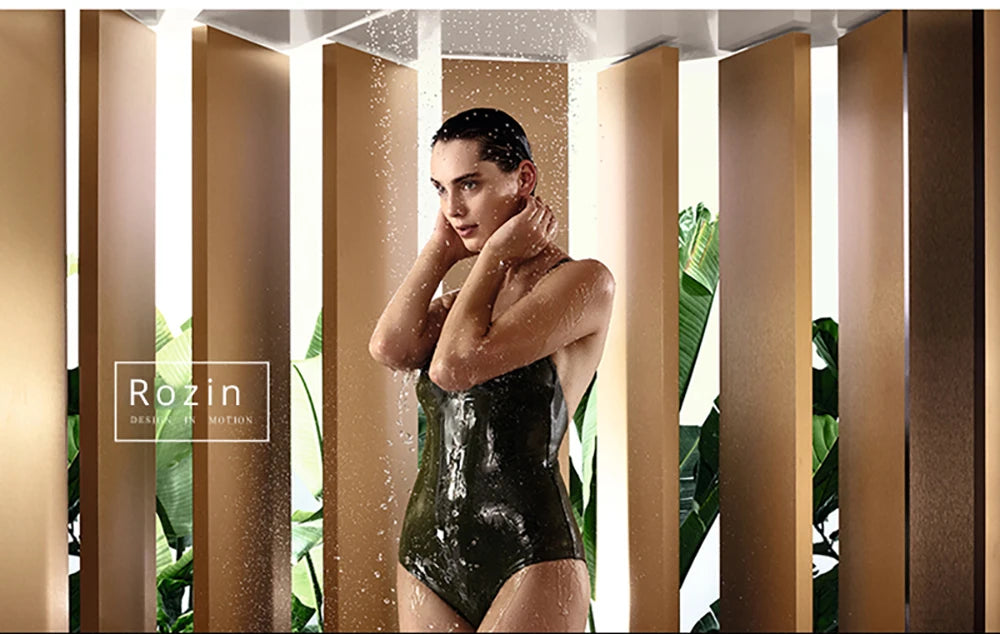 4-Way Thermostatic Shower Faucet with Digital Display and Shelf