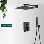 Concealed Rain and Waterfall Shower System with Tub Spout