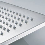 12 or 16 Inch Rainfall Shower Head with LED Color-Change Light, Solid Brass Square