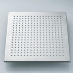 12 or 16 Inch Rainfall Shower Head with LED Color-Change Light, Solid Brass Square