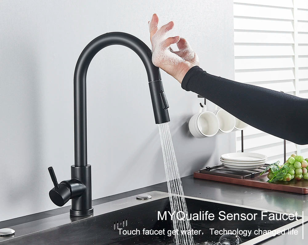 Pull-Down Touch Kitchen Faucet, Single Handle