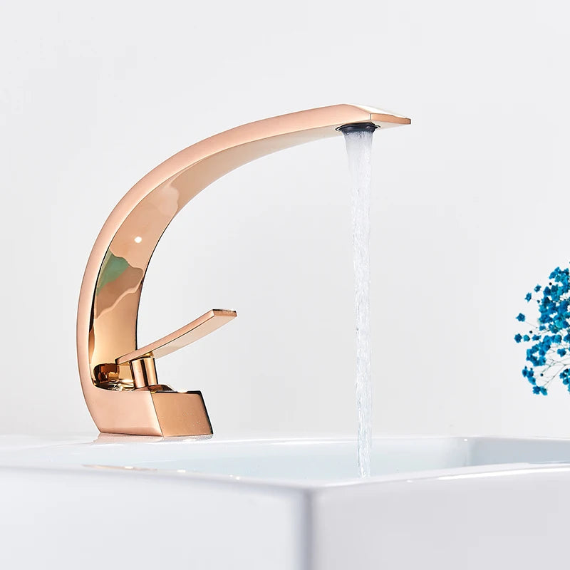 Single-Handle Brass Basin Faucet, Deck-Mounted
