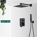 Concealed Rain and Waterfall Shower System with Tub Spout