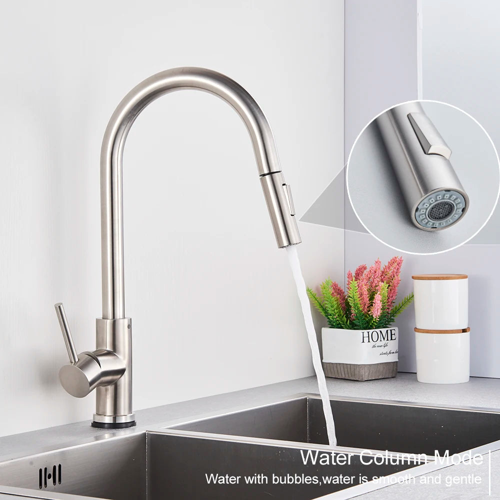 Pull-Down Touch Kitchen Faucet, Single Handle
