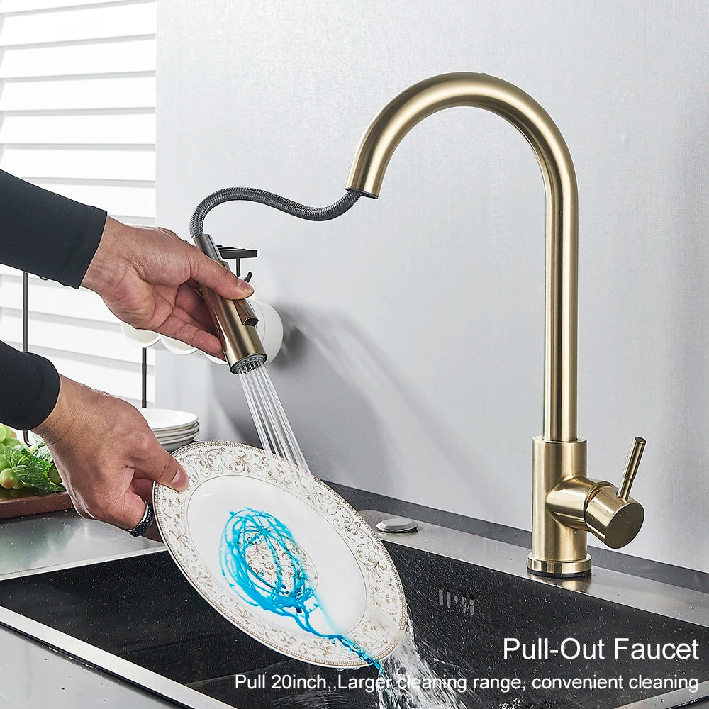 Pull-Down Touch Kitchen Faucet, Single Handle