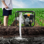 7.5 HP 4-Stroke Gasoline Water Pump, 3 Inch Inlet and Outlet for Irrigation and Drainage