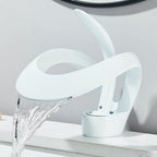 Waterfall Basin Faucet Single Handle Solid Brass