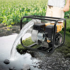 7.5 HP 4-Stroke Gasoline Water Pump, 3 Inch Inlet and Outlet for Irrigation and Drainage