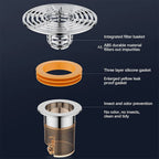 Magnetic Self-Close Floor Drain Backflow Preventer, Anti-Odor Shower Strainer 1/2/3 Pack