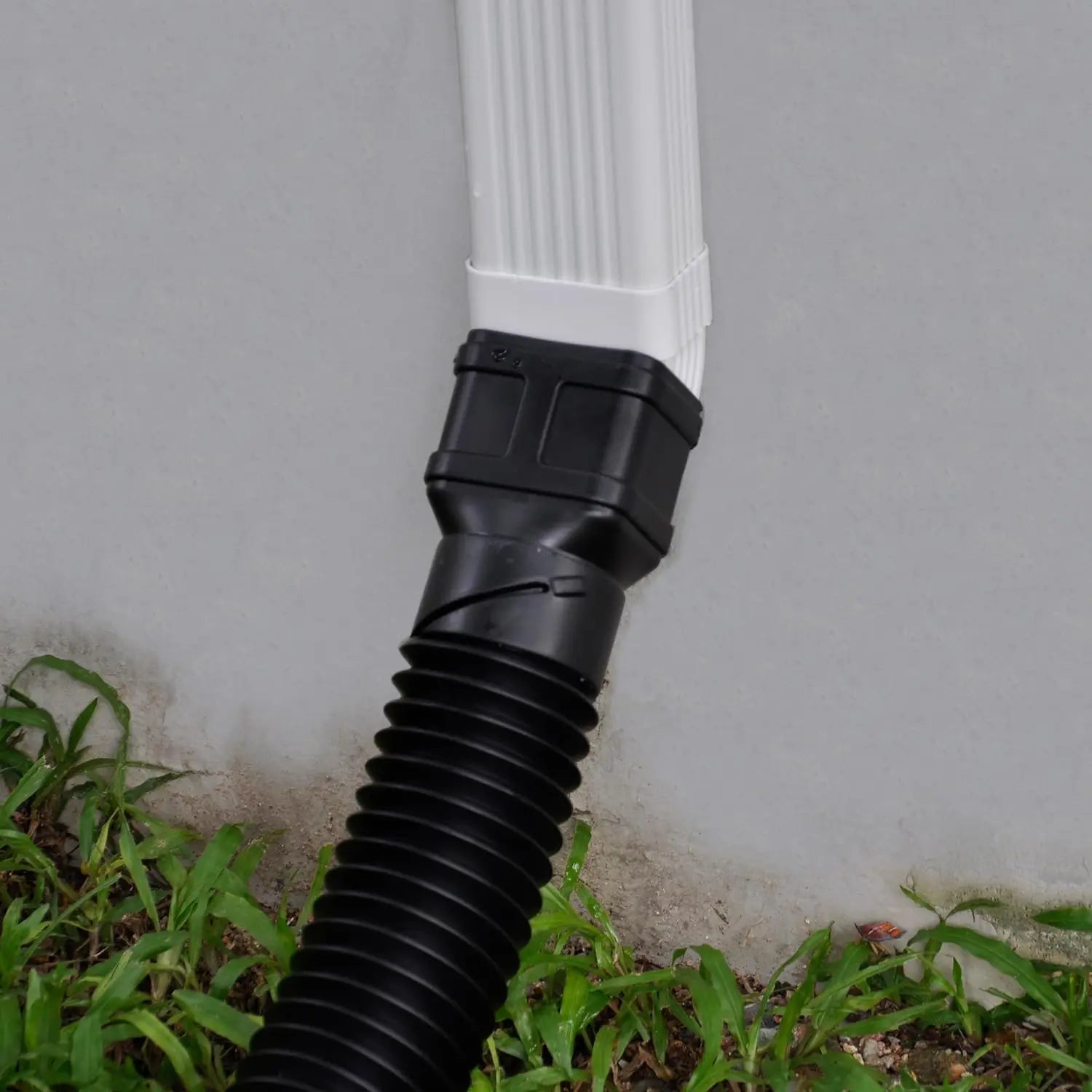 Flexible Gutter Downspout Extension 7 Ft, Black 2-Pack for 2x3 and 3x4 Downspouts