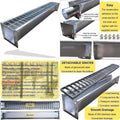 304 Stainless Steel Trench Drain 39.4x5.9x5.5 Inch, B125 Rated with Galvanized Grate for Driveway