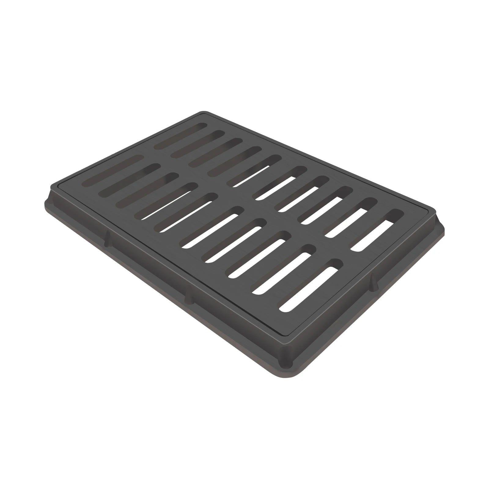 24x16 Inch Outdoor Trench Drain Grate Cover with Frame, 500 Lb Load Rating