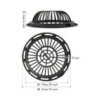 Round Dome Drainage Grate with Frame, Overflow Relief Gully for Garden, Yard and Lawn