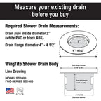 Pro-Series New Construction Shower Drain, Chrome Top-Install SD1000 with 10-Year Warranty