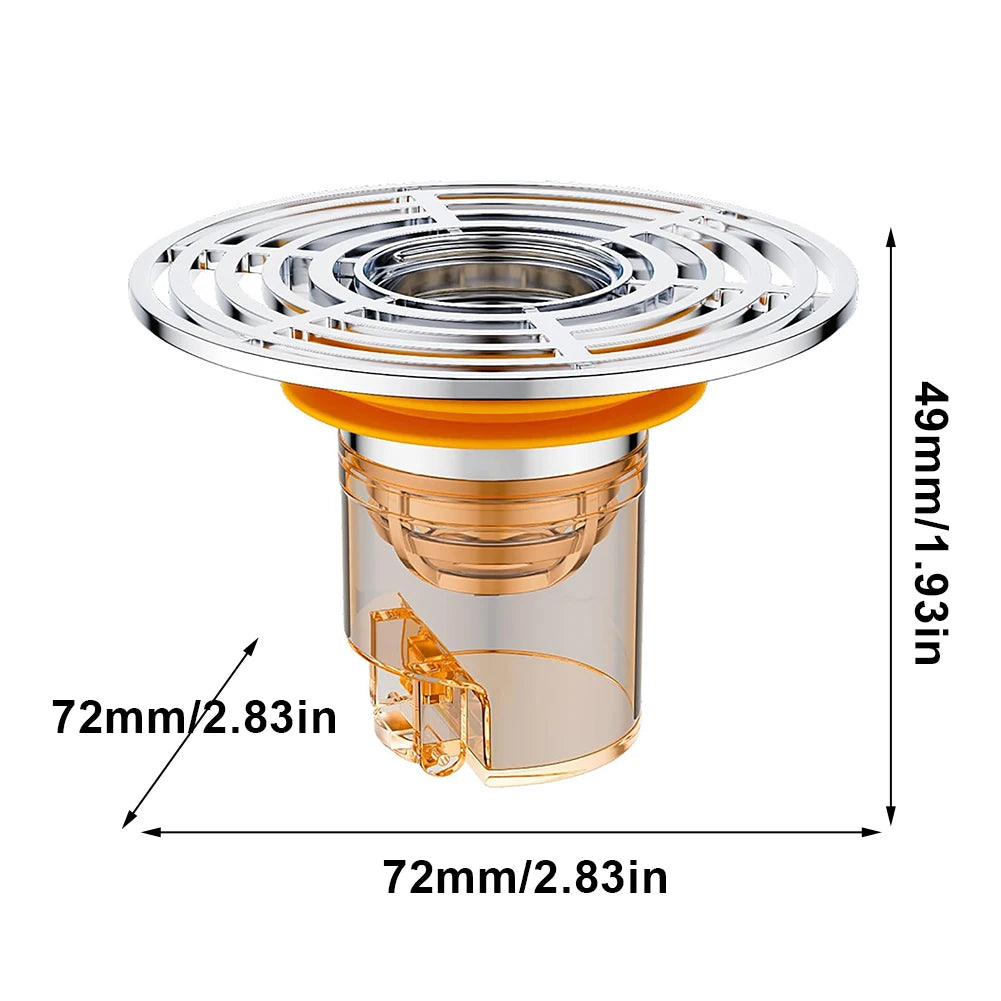 Magnetic Self-Close Floor Drain Backflow Preventer, Anti-Odor Shower Strainer 1/2/3 Pack