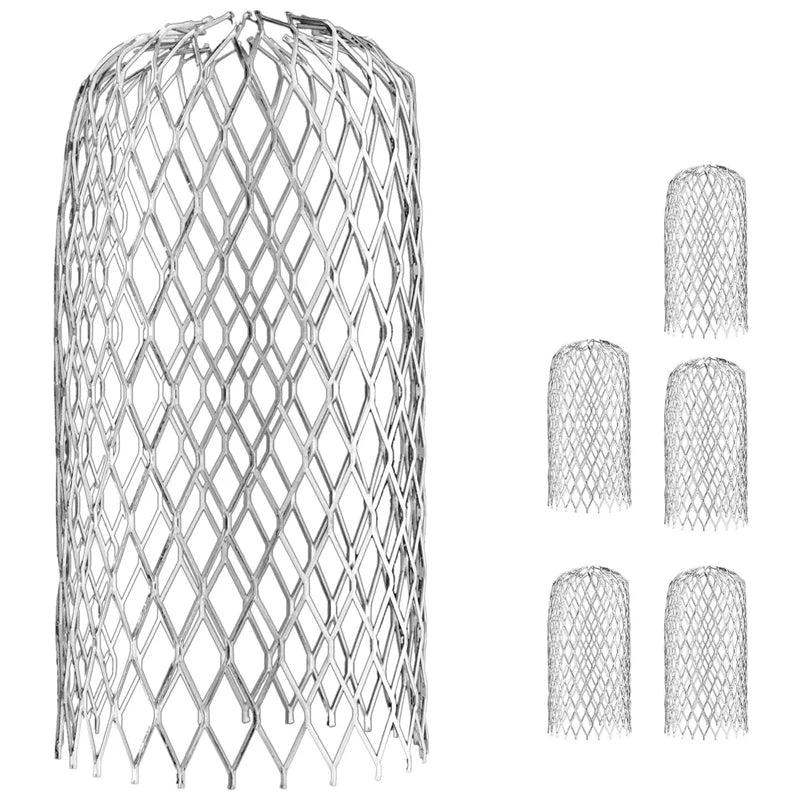 Expandable Aluminium Gutter Downspout Guard 3 Inch, 6-Pack Leaf Filter Strainer