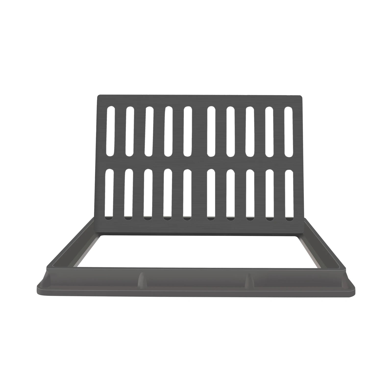24x16 Inch Outdoor Trench Drain Grate Cover with Frame, 500 Lb Load Rating
