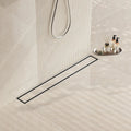 24 Inch Linear Shower Drain, Brushed Stainless Steel with Reversible Cover