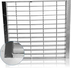 Galvanized Steel Outdoor Drain Cover 18x18 Inch Square with Base, Silver
