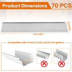 Micro Mesh Gutter Guard Roll, 70-Piece Stainless Steel Leaf Filter for Downspouts