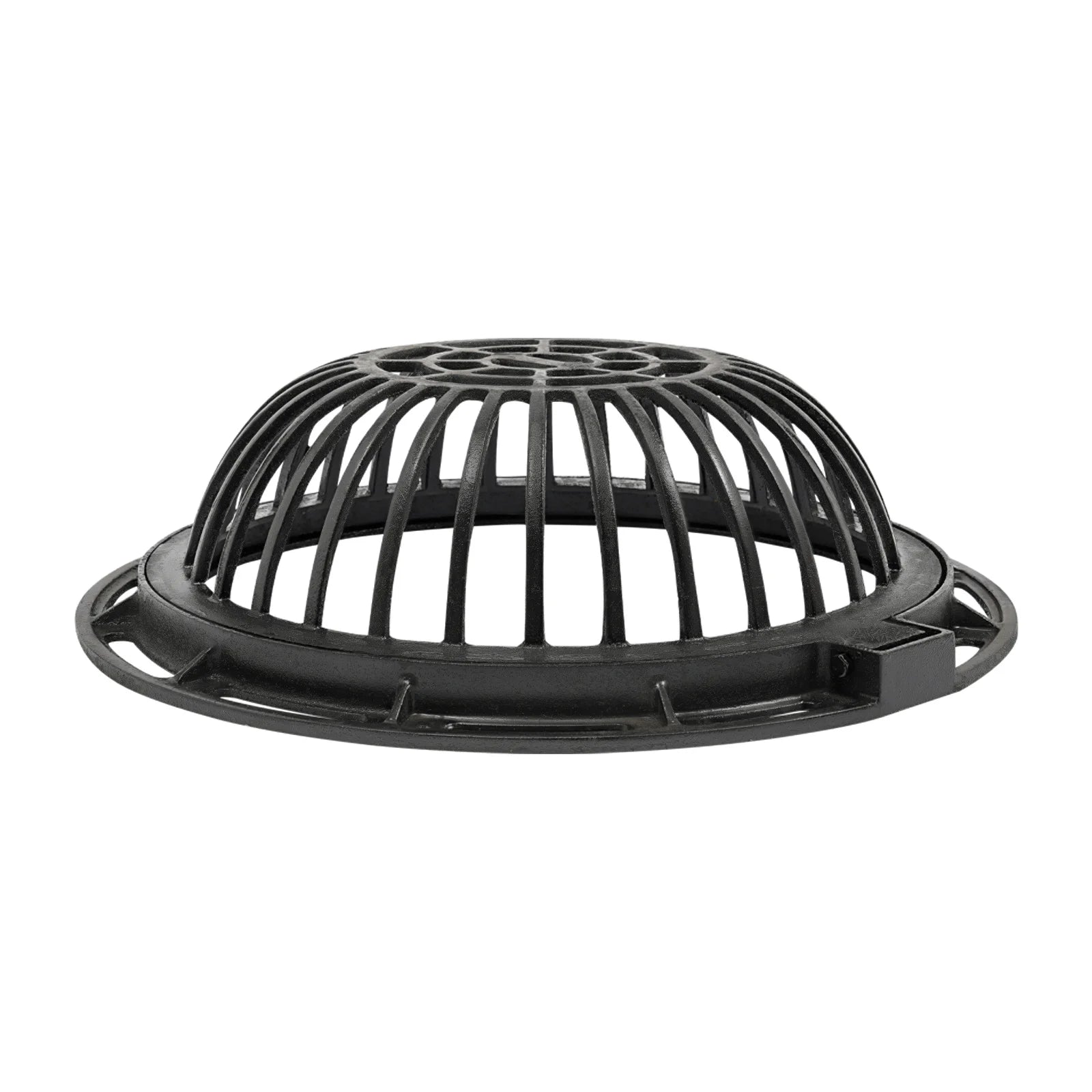 Round Dome Drainage Grate with Frame, Overflow Relief Gully for Garden, Yard and Lawn