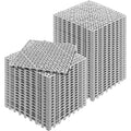 Interlocking Drainage Floor Tiles 12x12 Inch, Soft PVC Non-Slip Gray, 50-Piece Set