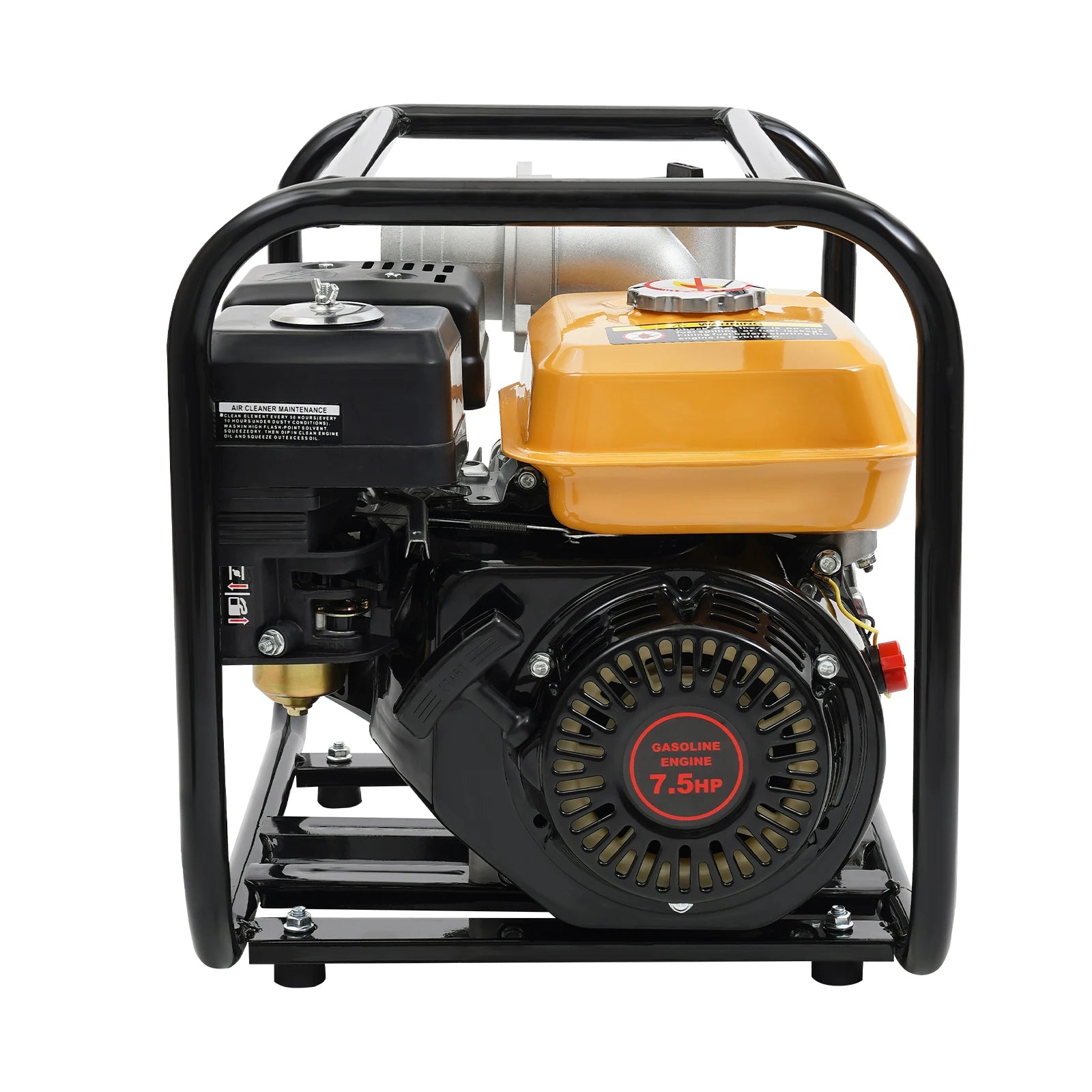 7.5 HP 4-Stroke Gasoline Water Pump, 3 Inch Inlet and Outlet for Irrigation and Drainage