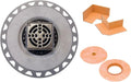 4 Inch Square Shower Drain Kit, PVC Body with Stainless Steel Grate and 2 Inch Outlet