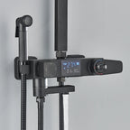 4-Way Thermostatic Shower Faucet with Digital Display and Shelf