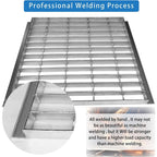 Galvanized Steel Outdoor Drain Cover 18x18 Inch Square with Base, Silver