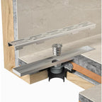 28 Inch Linear Shower Drain, Brushed Stainless Steel with Fast Drainage and Hair Strainer