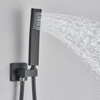 Concealed Rain and Waterfall Shower System with Tub Spout