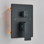 Concealed Rain and Waterfall Shower System with Tub Spout