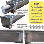 304 Stainless Steel Trench Drain 39.4x5.9x5.5 Inch, B125 Rated with Galvanized Grate for Driveway