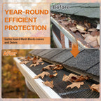 Micro Mesh Gutter Guard Roll, 70-Piece Stainless Steel Leaf Filter for Downspouts