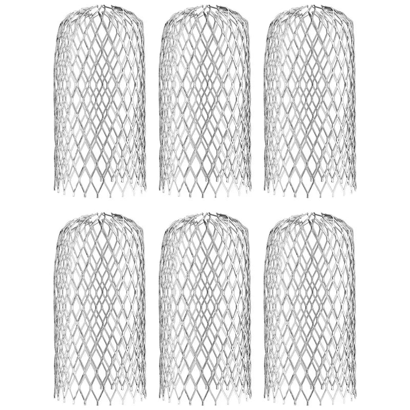 Expandable Aluminium Gutter Downspout Guard 3 Inch, 6-Pack Leaf Filter Strainer