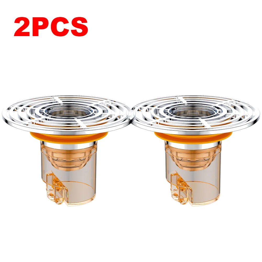 Magnetic Self-Close Floor Drain Backflow Preventer, Anti-Odor Shower Strainer 1/2/3 Pack