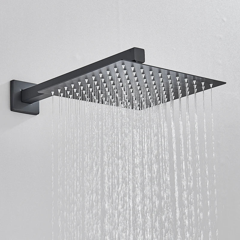 Concealed Rain and Waterfall Shower System with Tub Spout