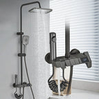 4-Function Piano-Key Rainfall Shower System with Digital Display
