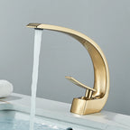 Single-Hole Basin Mixer Tap, Solid Brass Deck-Mounted in Matte Black
